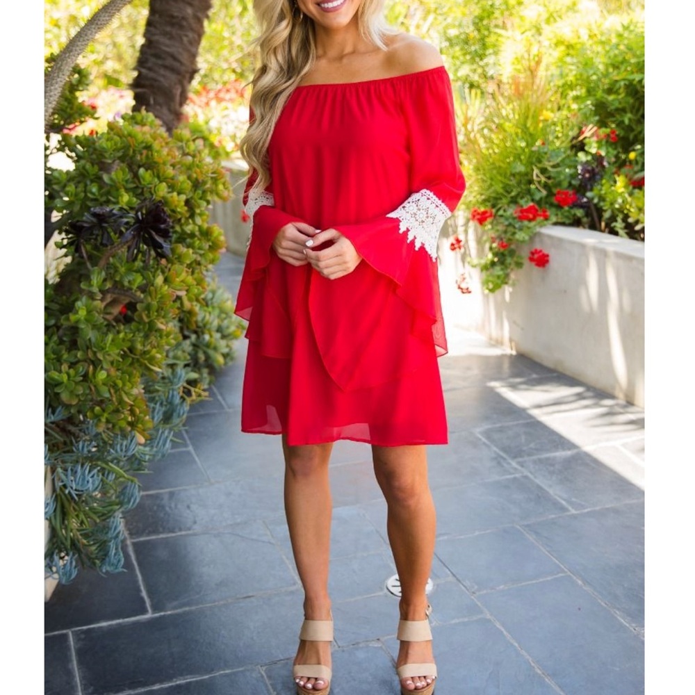 Red boutique dress